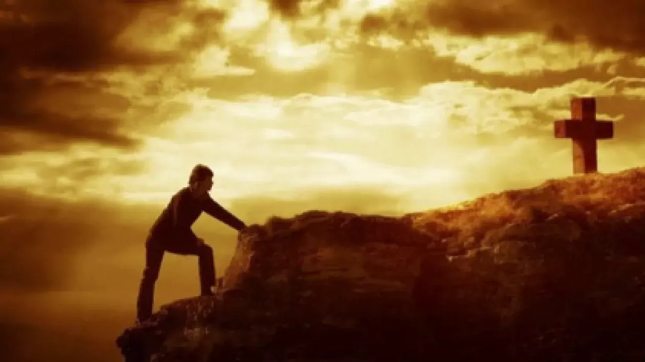 Man Contemplating the Cross